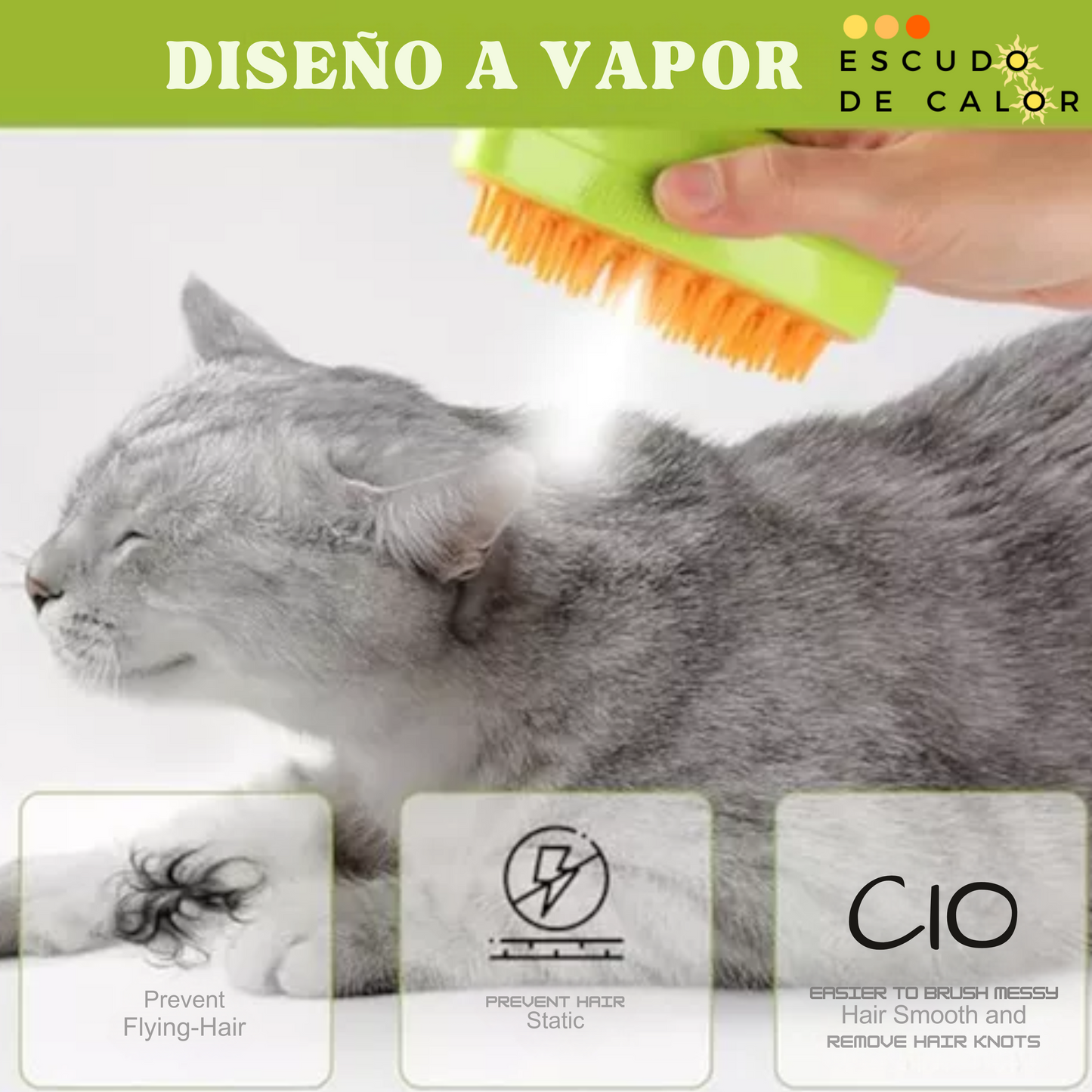 CEPILLO DE VAPOR PARA MASCOTAS